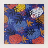 Abstracte ananassen bladeren  patroon legpuzzel (Horizontaal)