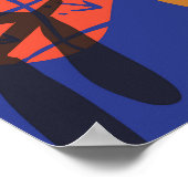 Abstracte ananassen bladeren patroon poster (Hoek)
