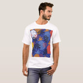 Abstracte ananassen bladeren patroon t-shirt (Voorkant volledig)