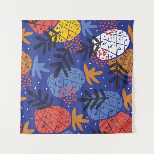 Abstracte ananassen bladeren  patroon wandkleed (Voorkant (horizontaal))