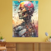 Abstracte Anatomische Cyborg Canvas Print (Insitu (Woonkamer))