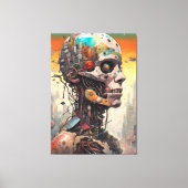 Abstracte Anatomische Cyborg Canvas Print (Voorkant)