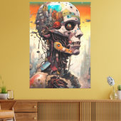 Abstracte Anatomische Cyborg Canvas Print (Insitu (Woonkamer))