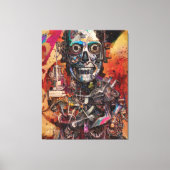Abstracte Anatomische Cyborg Canvas Print (Voorkant)