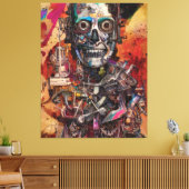 Abstracte Anatomische Cyborg Canvas Print (Insitu (Woonkamer))
