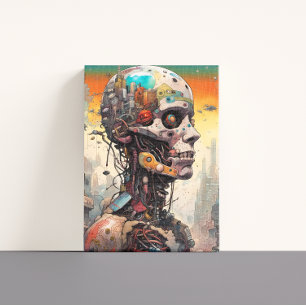 Abstracte Anatomische Cyborg Canvas Print