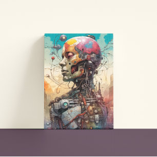 Abstracte Anatomische Cyborg Canvas Print