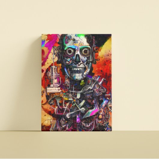 Abstracte Anatomische Cyborg Canvas Print