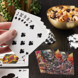 Abstracte anatomische cyborg pokerkaarten