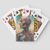 Abstracte Anatomische Cyborg Spelen Kaart (Achterkant)