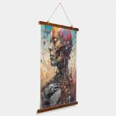 Abstracte Anatomische Cyborg Wandtapijt Hangend Wandkleed (Gebogen)