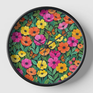 Abstracte Anemonen Vlinders Tuinkunstklokken