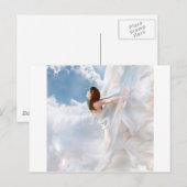 Abstracte Angel Cloudy Flutter Dress Briefkaart (Voorkant / Achterkant)