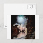 Abstracte Angel White Horse Briefkaart (Voorkant / Achterkant)