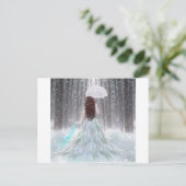 Abstracte Angel Winter Snow Princess Briefkaart (Staand voorkant)