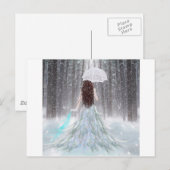 Abstracte Angel Winter Snow Princess Briefkaart (Voorkant / Achterkant)