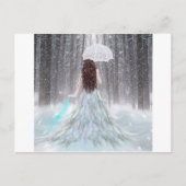 Abstracte Angel Winter Snow Princess Briefkaart (Voorkant)