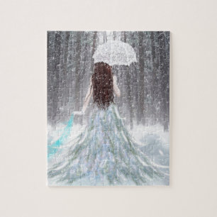 Abstracte Angel Winter Snow Princess Legpuzzel