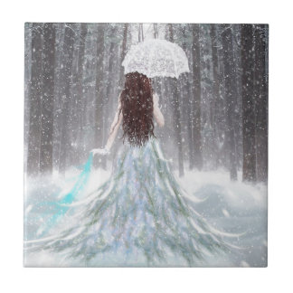 Abstracte Angel Winter Snow Princess Tegeltje