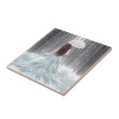 Abstracte Angel Winter Snow Princess Tegeltje (Zijkant)