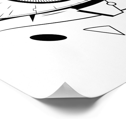 Abstracte anime: geometrische oogkunst poster (Hoek)