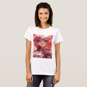 Abstracte anime kunst van een magisch meisje T-shi T-shirt (Voorkant volledig)