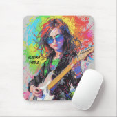 Abstracte anime rock gitarist muismat (Met muis)