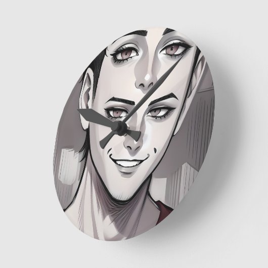 Abstracte Anime wandklok (Hoek)