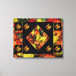Abstracte Anjer Canvasprint (50,8 X 40,64 cm) Canvas Afdruk