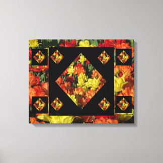 Abstracte Anjer Canvasprint (50,8 X 40,64 cm) Canvas Afdruk