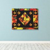 Abstracte Anjer Canvasprint (50,8 X 40,64 cm) Canvas Afdruk (Insitu (Houten vloer))