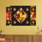Abstracte Anjer Canvasprint (60 X 40) Canvas Afdruk (Insitu (Woonkamer))