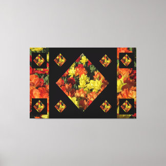 Abstracte Anjer Canvasprint (60 X 40) Canvas Afdruk