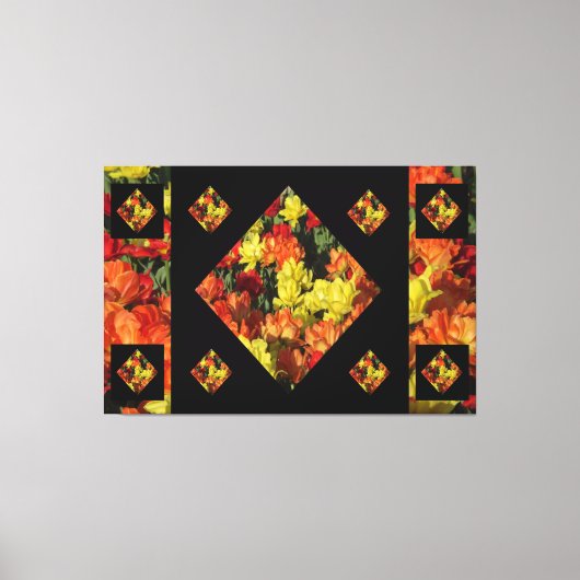 Abstracte Anjer Canvasprint (60 X 40) Canvas Afdruk (Voorkant)