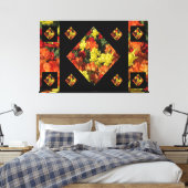Abstracte Anjer Canvasprint (60 X 40) Canvas Afdruk (Insitu (Slaapkamer))