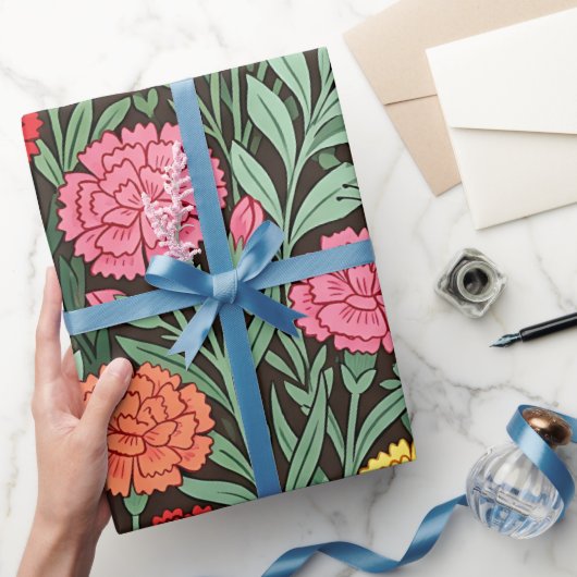 Abstracte Anjers Vlinder Inpakpapier (Geschenken)
