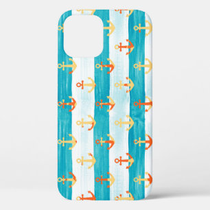 Abstracte ankers: waterverf streeppatroon. Case-Mate iPhone case