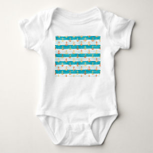 Abstracte ankers: waterverf streeppatroon. romper