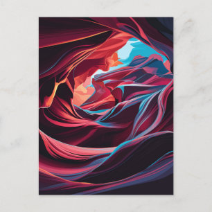 Abstracte Antelope Canyon Arizona Feestdagenkaart