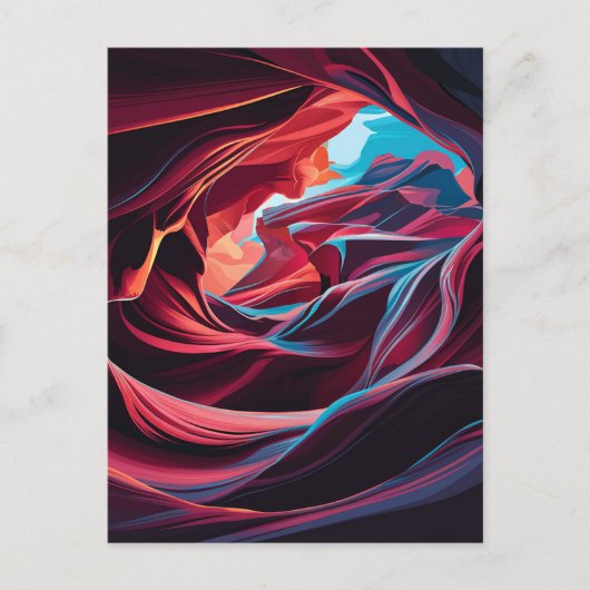 Abstracte Antelope Canyon Arizona Feestdagenkaart (Voorkant)