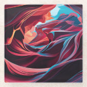 Abstracte Antelope Canyon Arizona Glazen Onderzetter (Voorkant)