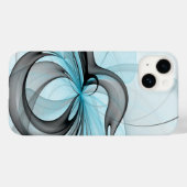 Abstracte Anthracietgrijs Blauw Moderne Fractale K Case-Mate iPhone Case (Achterkant (horizontaal))