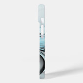Abstracte Anthracietgrijs Blauw Moderne Fractale K Case-Mate iPhone Case (Achterkant / Links)