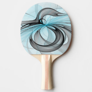 Abstracte Anthracietgrijs Blauw Moderne Fractale K Tafeltennisbatje