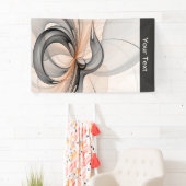 Abstracte Anthracite Gray Sienna Fractal Art Custo Spandoek (Insitu)