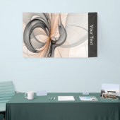 Abstracte Anthracite Gray Sienna Fractal Art Custo Spandoek (Beurs)