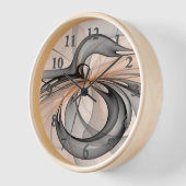 Abstracte Anthracite Gray Sienna Modern Fractal Ar (Hoek)