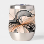 Abstracte Anthracite Gray Sienna Modern Fractal Ar (Voorkant)