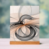 Abstracte Anthracite Gray Sienna Modern Fractal Ar Acryl Bord (Neutraal)