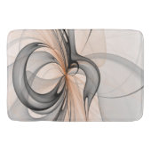 Abstracte Anthracite Gray Sienna Modern Fractal Ar Badmat (Voorkant)